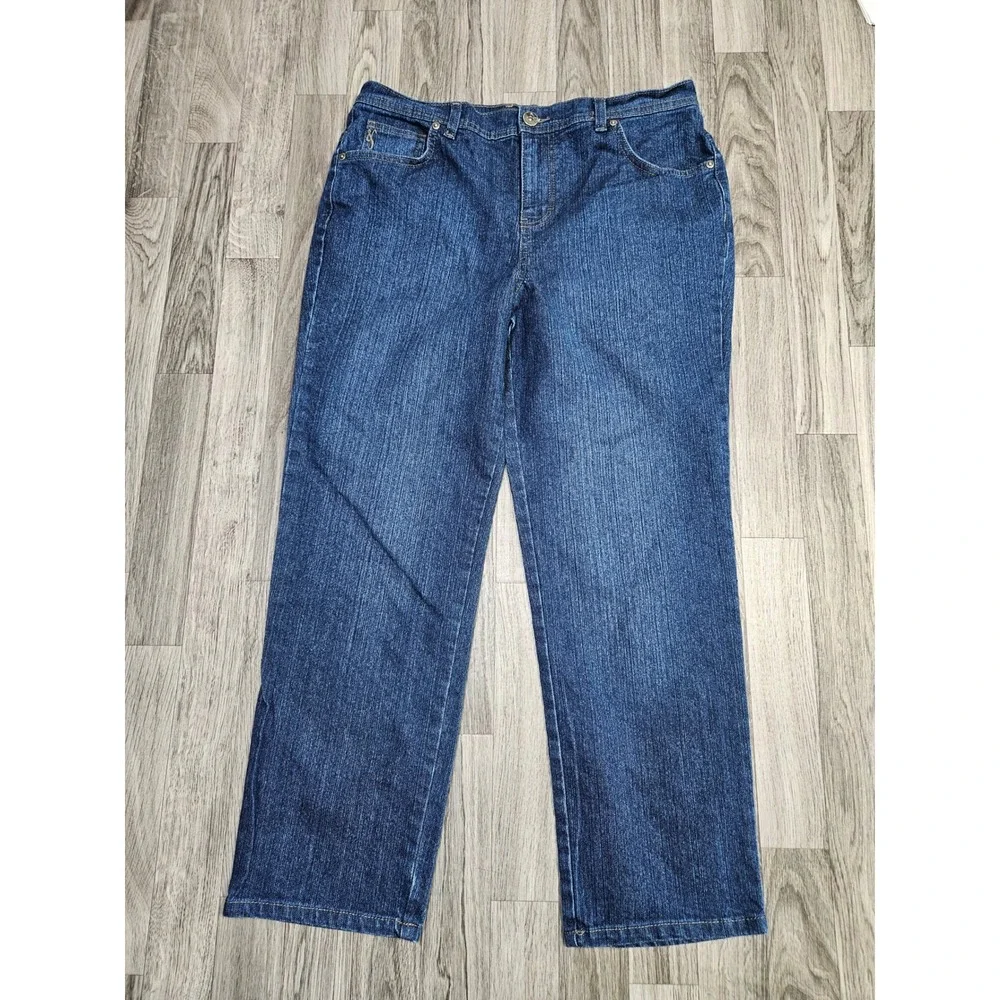 Style & Co Jeans Womens 12PS Petite Short Dark Wash Natural Fit Straight Leg